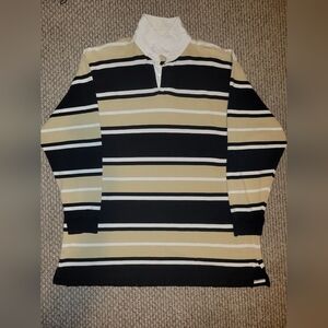 Mens Jordan Craig long sleeve polo tan, black & white size 4x